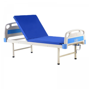 Hot selling high quality manual one function patient bed ABS single crank hospital bed Nursing Bed for patient