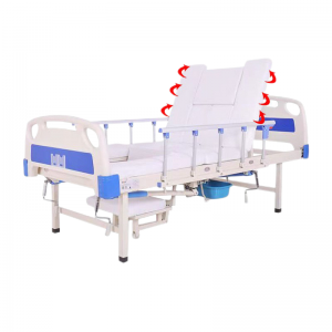 Medical bed for hospital with potty hole parts maanual multi function manufacturer delivery bed with mattress middle curved bed