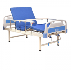 Wholesale Direct Sale Two Functions Manual Hospital Bed Adjustable Nursing Care Bed Patient Care Bed with Mattress